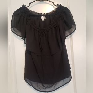 Black baby doll style shirt